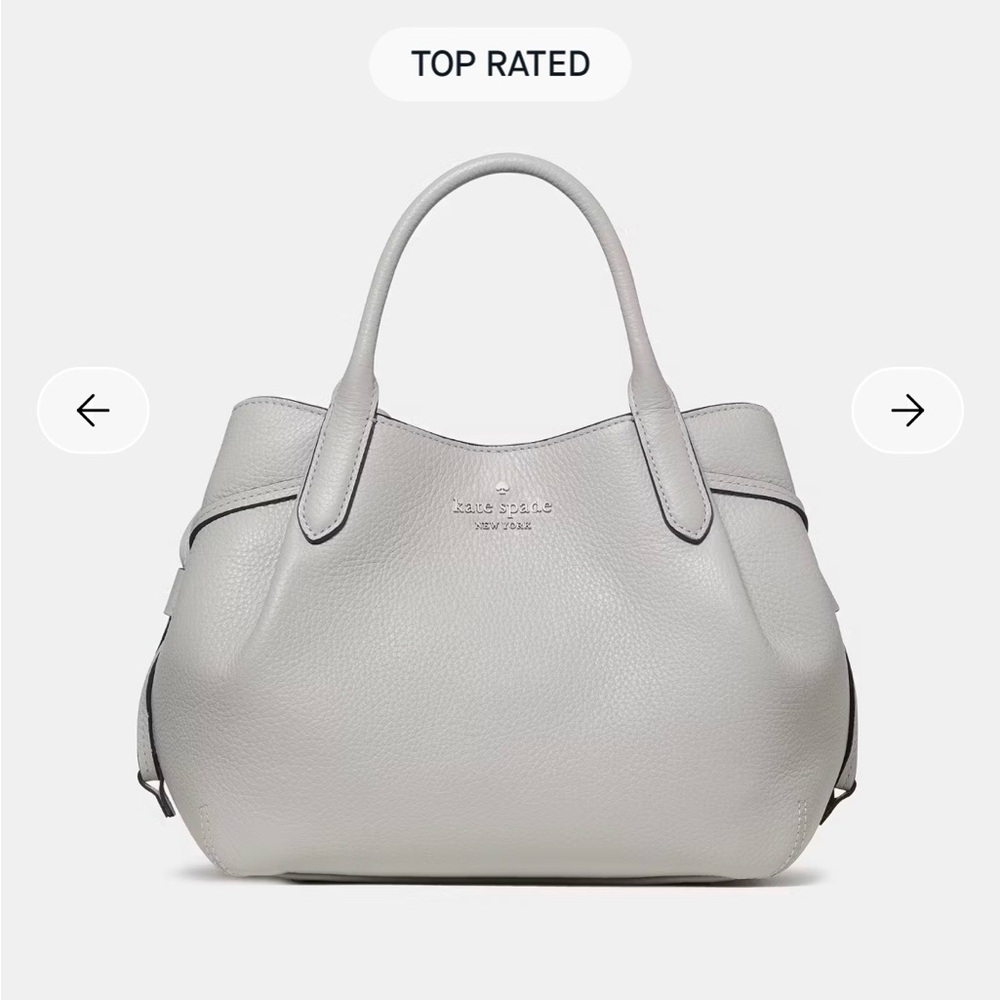 Kate Spade Light Gray Leather Satchel